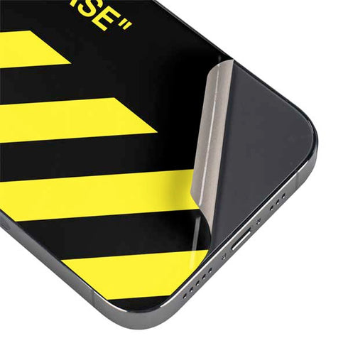 Black and Yellow Stripes iPhone 16 Pro Skin
